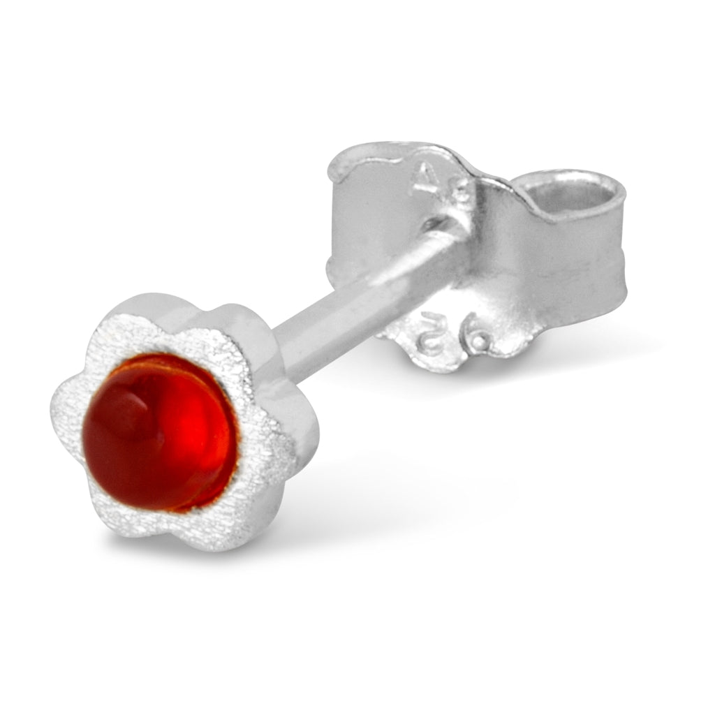 LULU Copenhagen Blomst earring 1 pcs Ear stud, 1 pcs Red Agate
