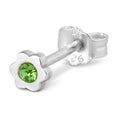 Blomst Shiny earring 1 pcs - Light Green