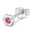 Blomst Shiny earring 1 pcs - Pink