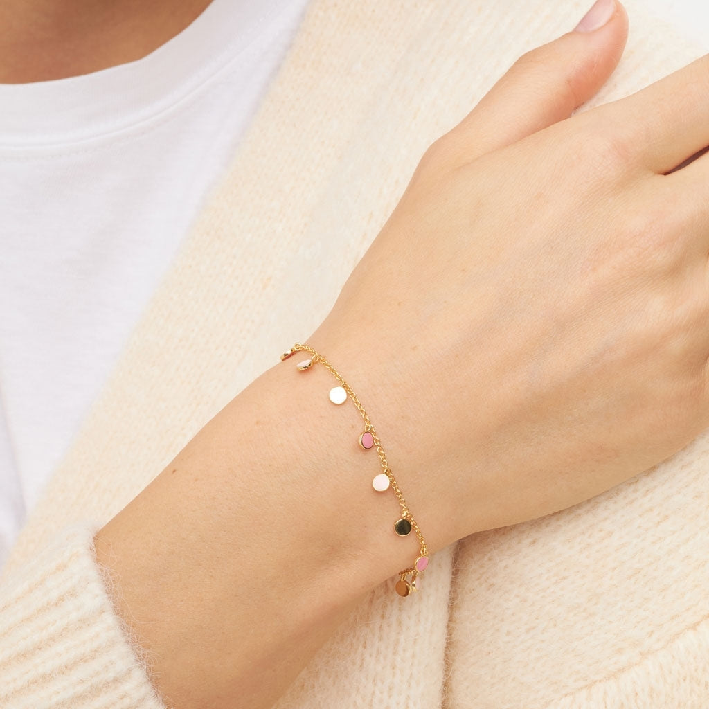 LULU Copenhagen Boho Bracelet gold plated Bracelets Light Pink