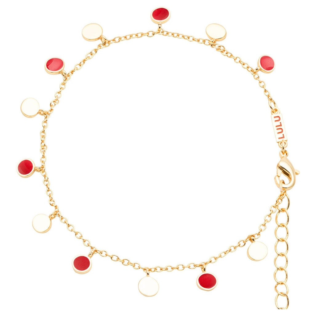 LULU Copenhagen Boho Bracelet gold plated Bracelets Passion Red