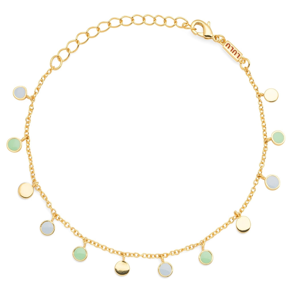 LULU Copenhagen Boho Bracelet gold plated Bracelets Skyride Blue/Seasalt Green