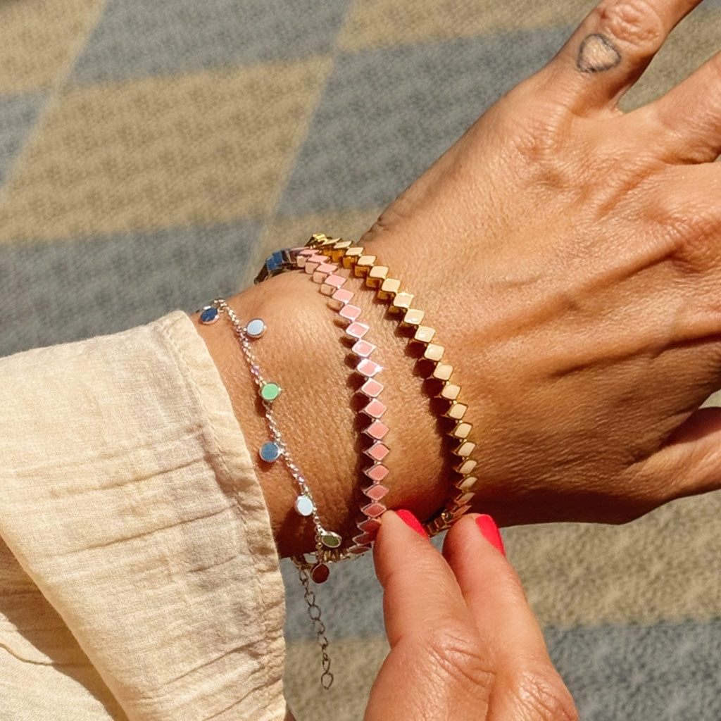 LULU Copenhagen Boho Bracelet silver plated Bracelets Skyride Blue/Seasalt Green