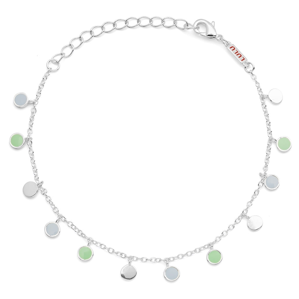 LULU Copenhagen Boho Bracelet silver plated Bracelets Skyride Blue/Seasalt Green