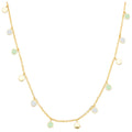Boho Necklace gold plated - Skyride Blue/Seasalt Green
