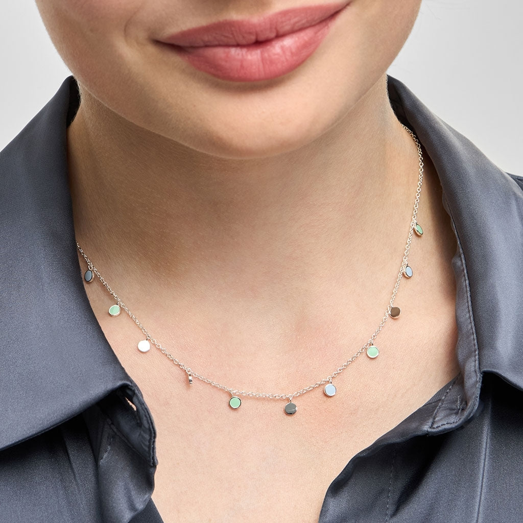 LULU Copenhagen Boho Necklace silver plated Necklaces Skyride Blue/Seasalt Green