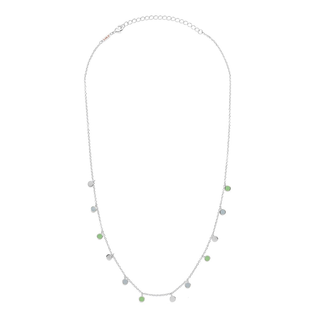 LULU Copenhagen Boho Necklace silver plated Necklaces Skyride Blue/Seasalt Green