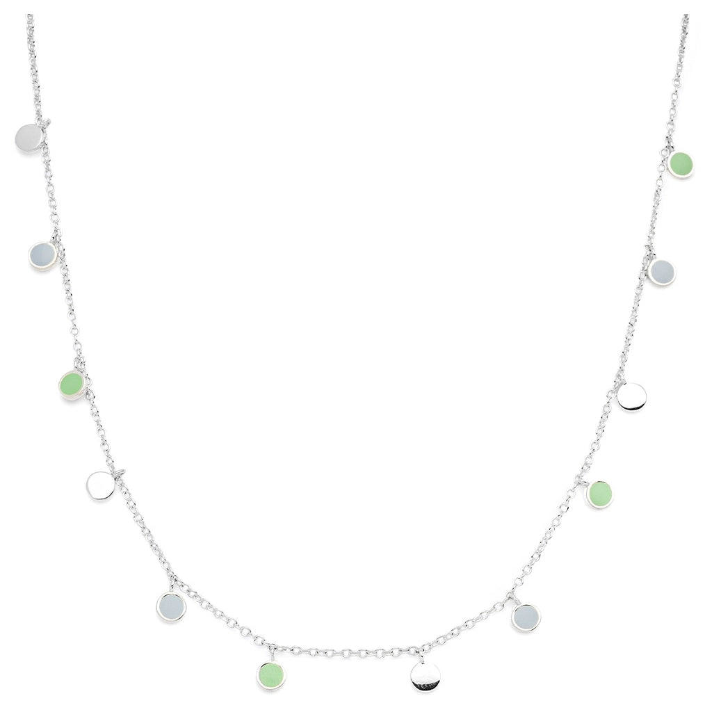 LULU Copenhagen Boho Necklace silver plated Necklaces Skyride Blue/Seasalt Green