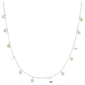 Boho Necklace silver plated - Skyride Blue/Seasalt Green