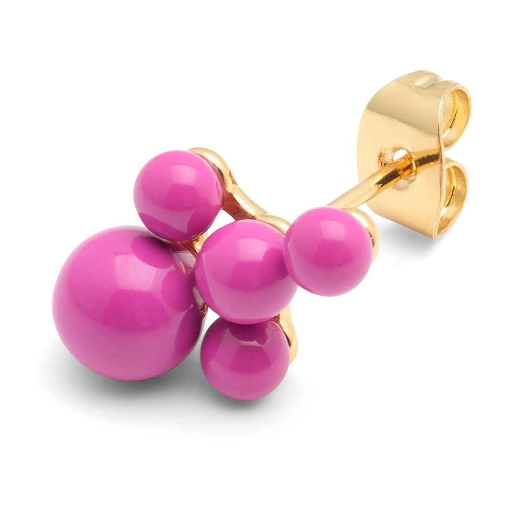 LULU Copenhagen Bouquet Cloud earring 1 pcs Ear stud, 1 pcs Electric Fuchsia Pink