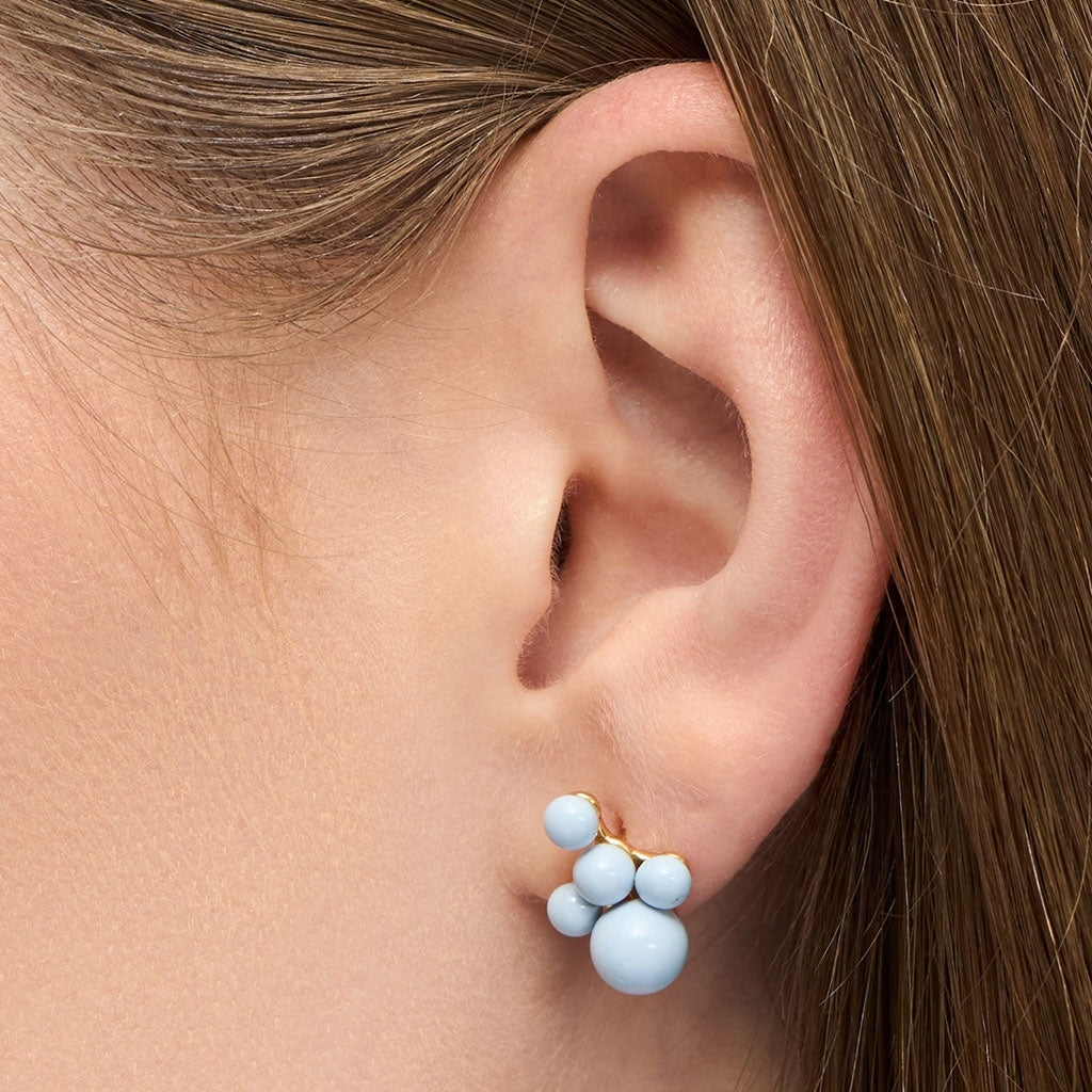 LULU Copenhagen Bouquet Cloud earring 1 pcs Ear stud, 1 pcs Skyride Blue