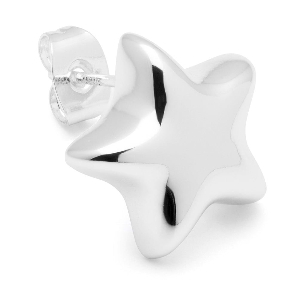 LULU Copenhagen Bubble Star earring 1 pcs Ear stud, 1 pcs Silver Plated