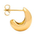 Chunky Drop Hoops pair - Gold plated