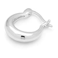 Chunky Heavy Hoops pair - Silver Plated