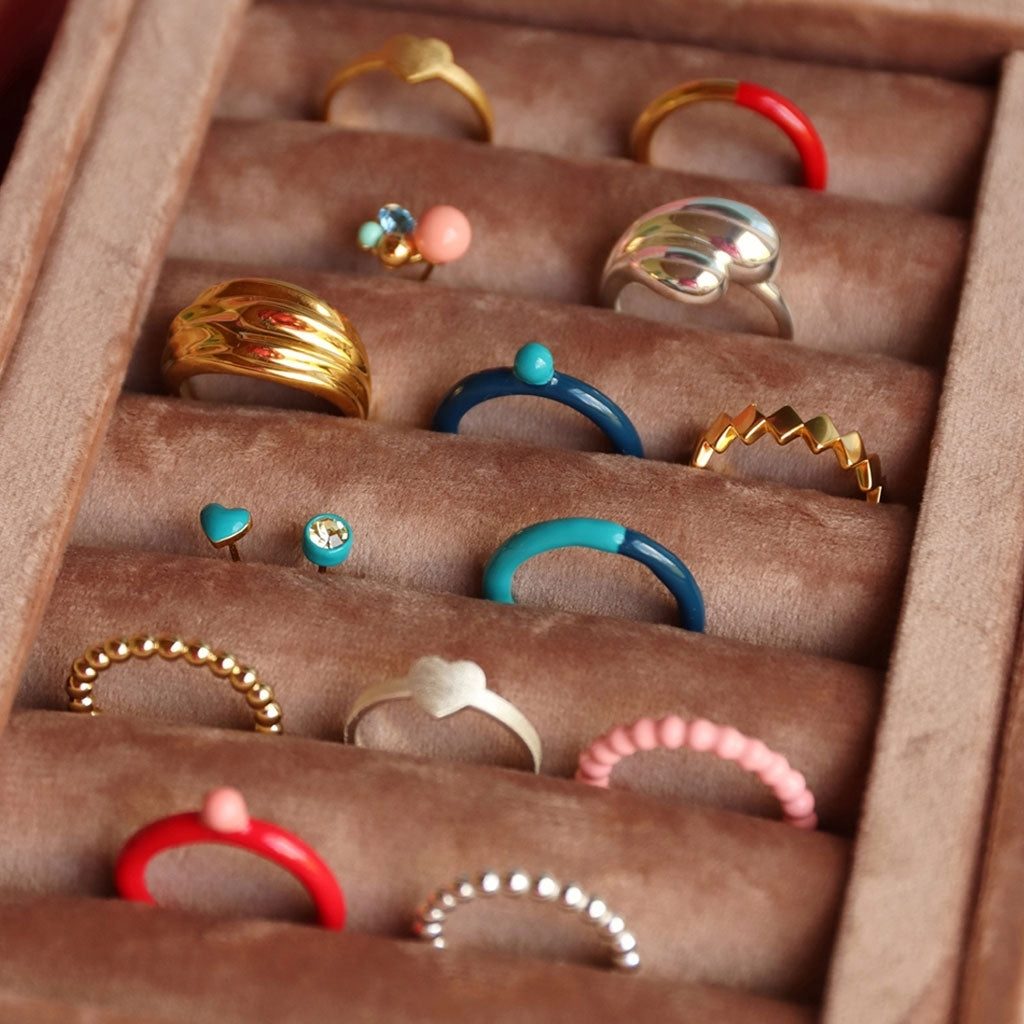 LULU Copenhagen Chunky Silk Ring Rings Gold plated