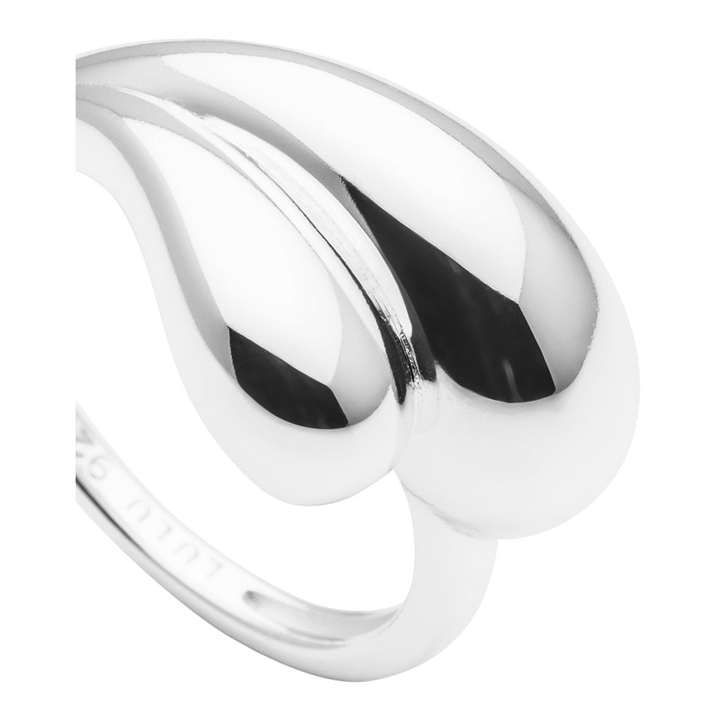 LULU Copenhagen Chunky Soft Drops Ring Rings Silver