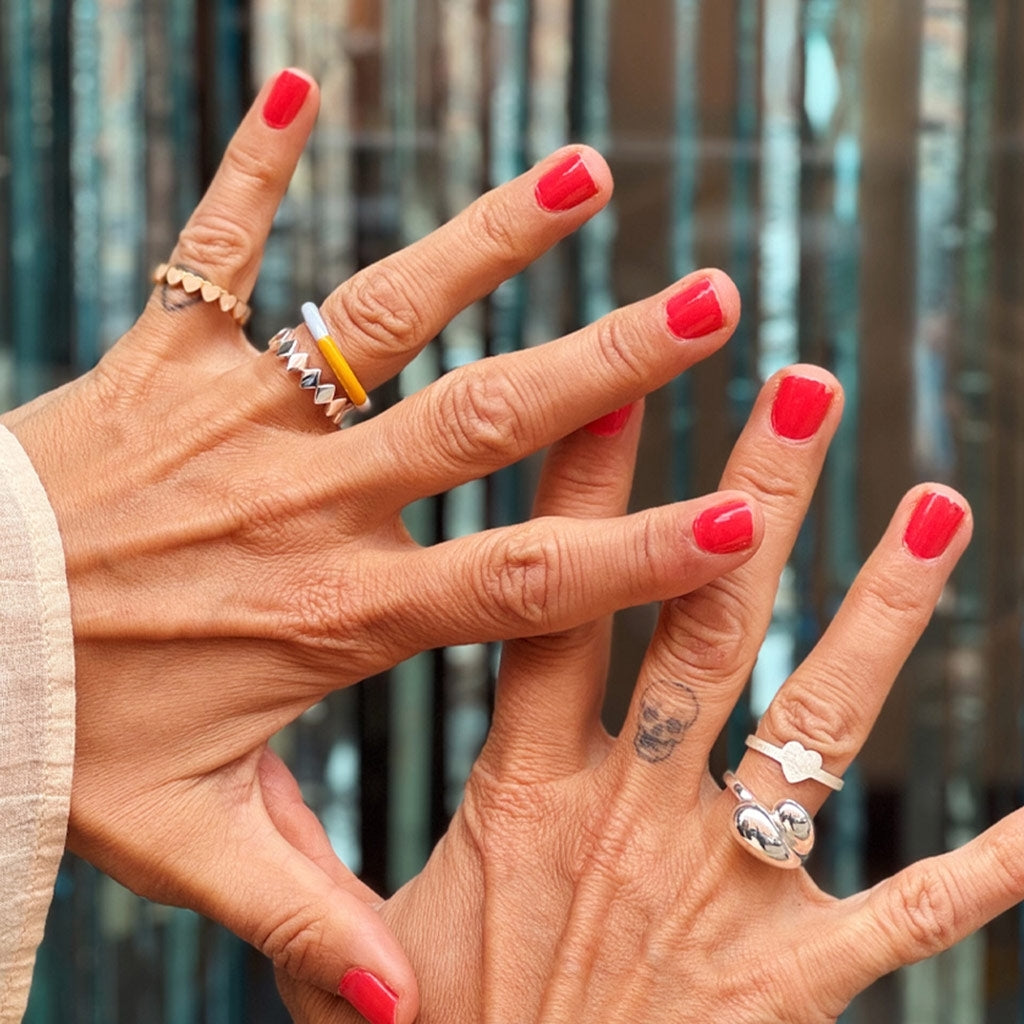 LULU Copenhagen Chunky Soft Drops Ring Rings Silver