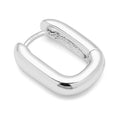 Chunky Square Hoops pair - Silver Plated