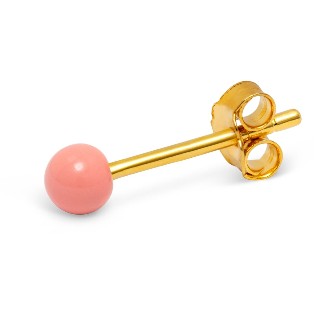 LULU Copenhagen Color Ball earring 1 pcs Ear stud, 1 pcs Burnt Coral