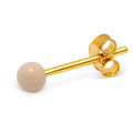 Color Ball earring 1 pcs - Buttercream