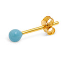 Color Ball earring 1 pcs - Light Blue