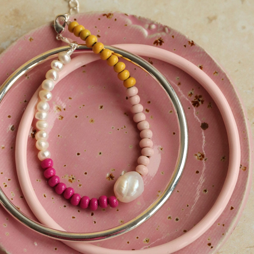 LULU Copenhagen Color Ball Bracelet Pearls silver plated Bracelets Silver Plated