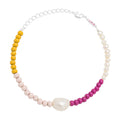 Color Ball Bracelet Pearls silver plated - Silver Plated