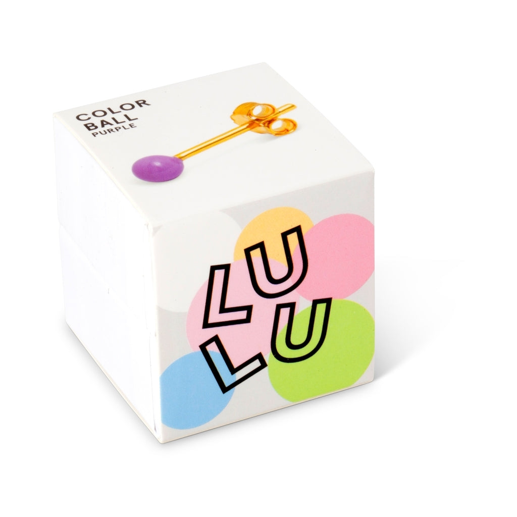 LULU Copenhagen Color Ball earring 1 pcs Ear stud, 1 pcs Purple