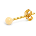Color Ball earring 1 pcs - Soft Yellow