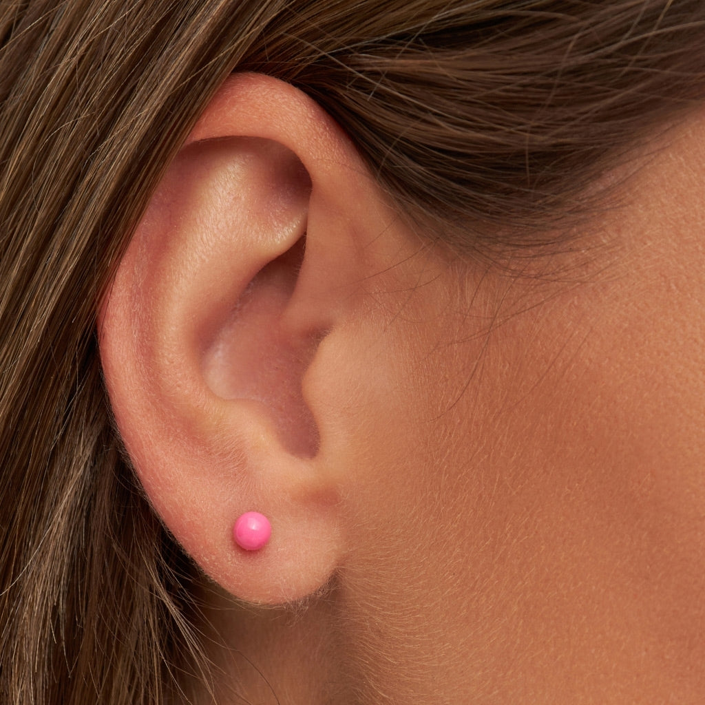 LULU Copenhagen Color Ball Medium earring 1 pcs Ear stud, 1 pcs Pink