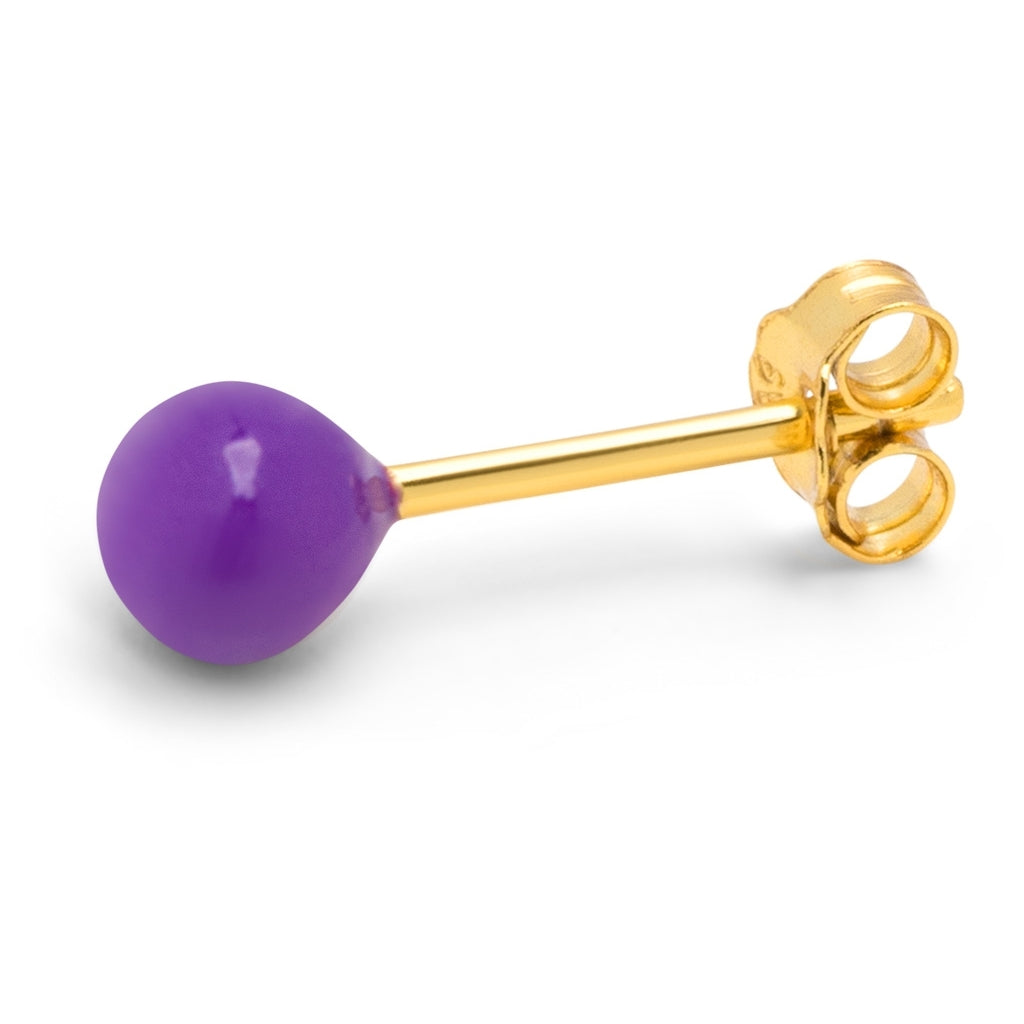 LULU Copenhagen Color Ball Medium earring 1 pcs Ear stud, 1 pcs Deep Purple
