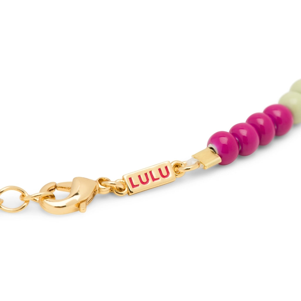 LULU Copenhagen Color Ball Necklace Necklaces Plum/Silk Light Green