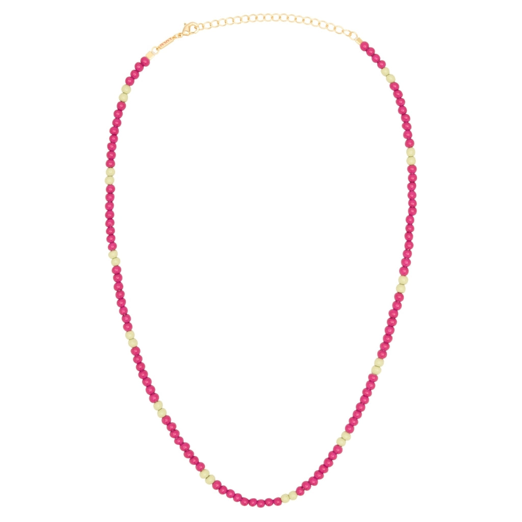 LULU Copenhagen Color Ball Necklace Necklaces Plum/Silk Light Green