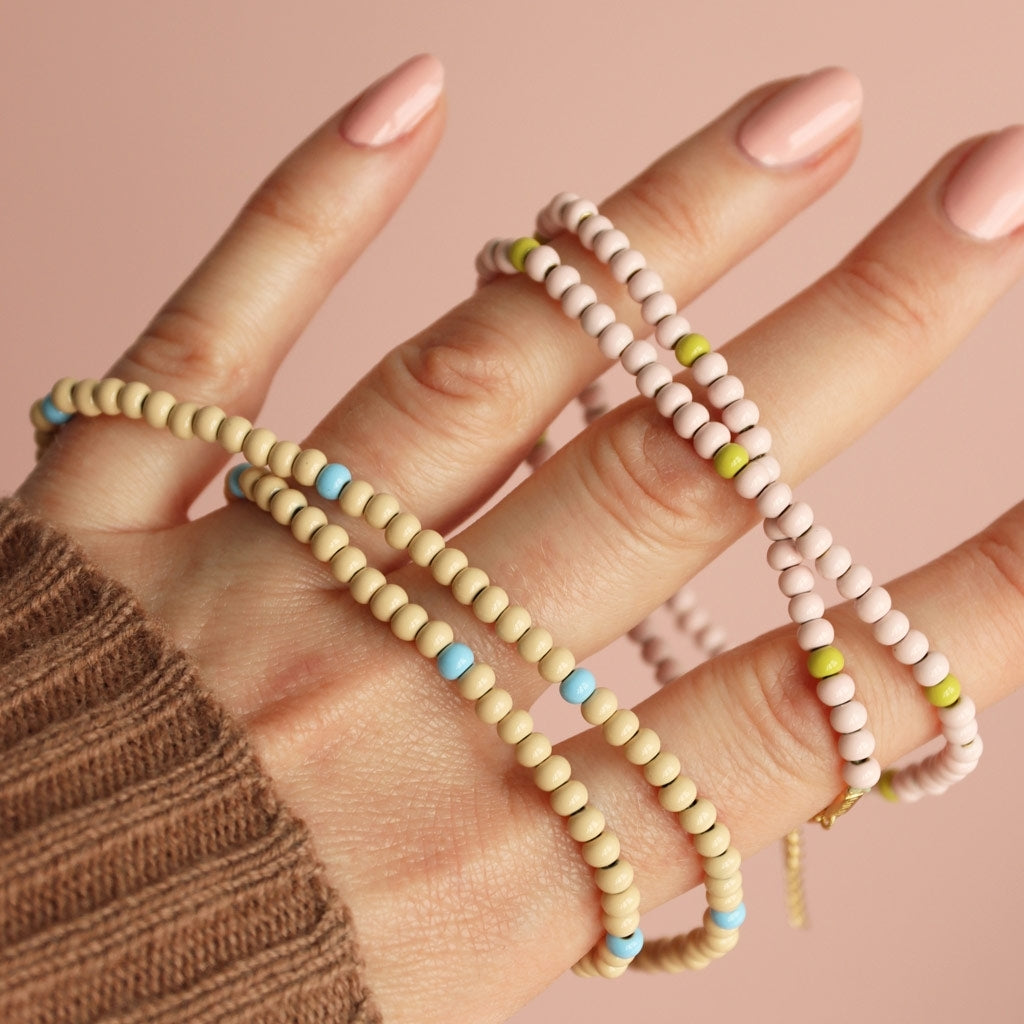 LULU Copenhagen Color Ball Necklace Necklaces Silke Light Pink/ Lime