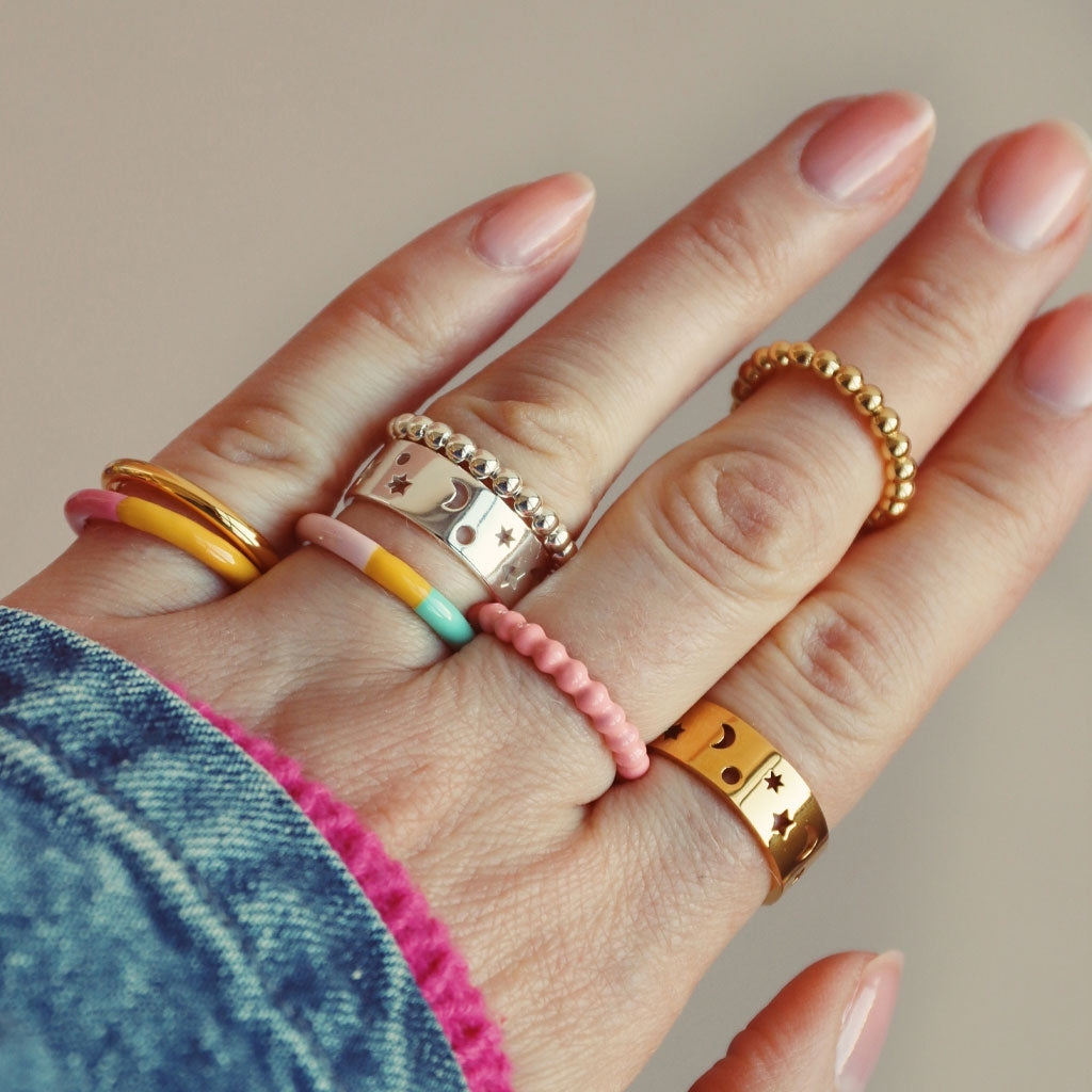 LULU Copenhagen Color Ball Ring Rings Burnt Coral