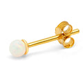 Color Ball Stone earring 1 pcs - Opal