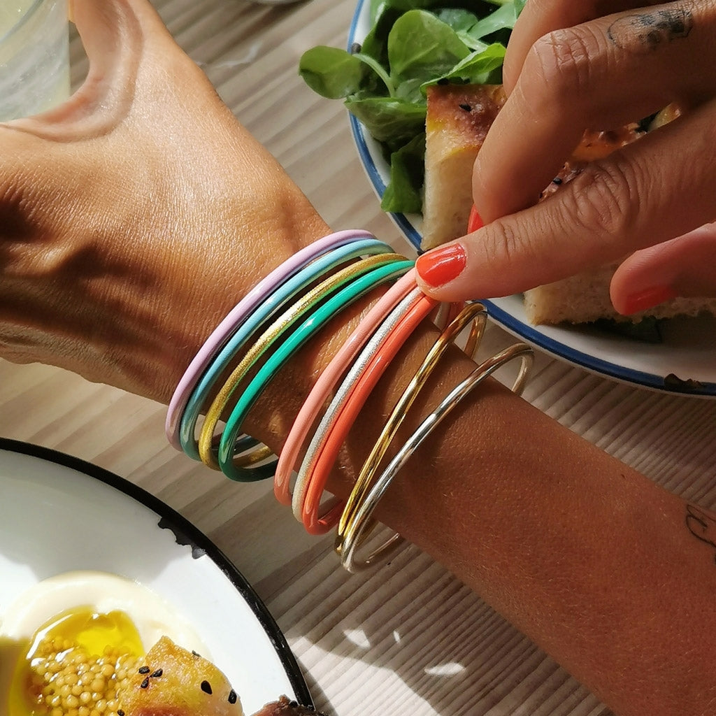 LULU Copenhagen Color Bangle Bracelets Light Green
