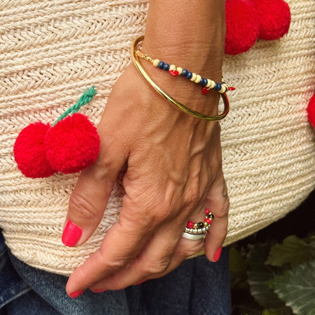 LULU Copenhagen Color Bangle Bracelets Gold plated