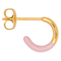 Color Hoop Half Dip 1 pcs gold plated - Light Pink