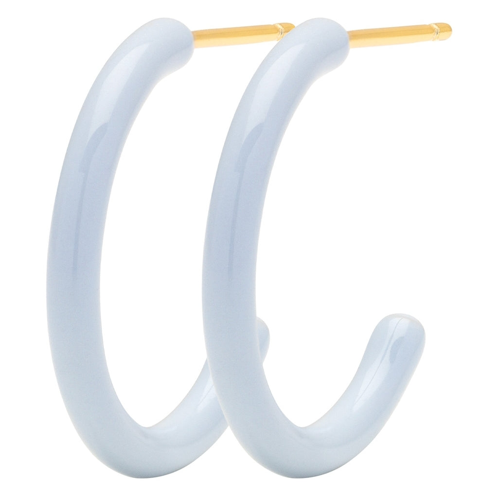 LULU Copenhagen Color Hoops Medium pair Hoops Skyride Blue