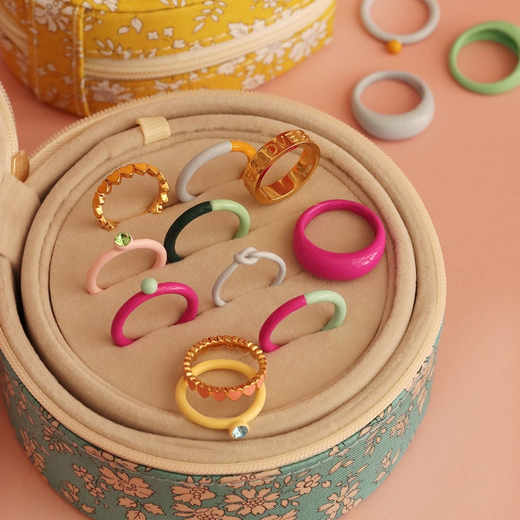 LULU Copenhagen Color Ring Chunky Rings Electric Fuchsia Pink