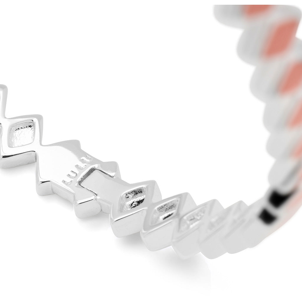 LULU Copenhagen Confetti Bangle - Silver Plated Bracelets Burnt Coral