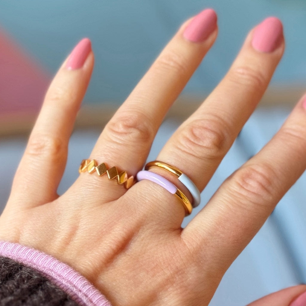 LULU Copenhagen Confetti Ring gold plated Rings Gold plated