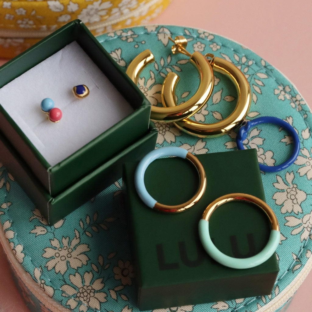 LULU Copenhagen Double Color Ring gold plated Rings Gold/Mint