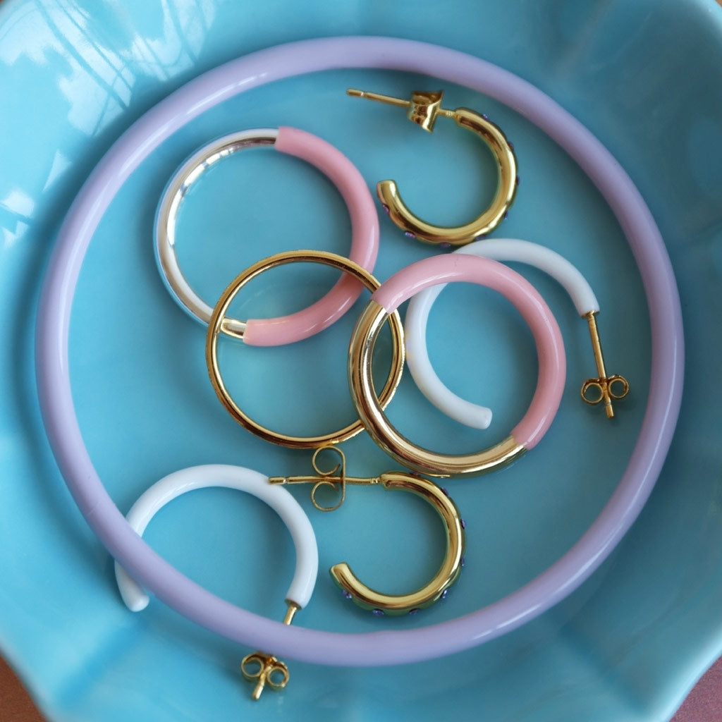 LULU Copenhagen Double Color Ring gold plated Rings Gold/Silk Light Pink