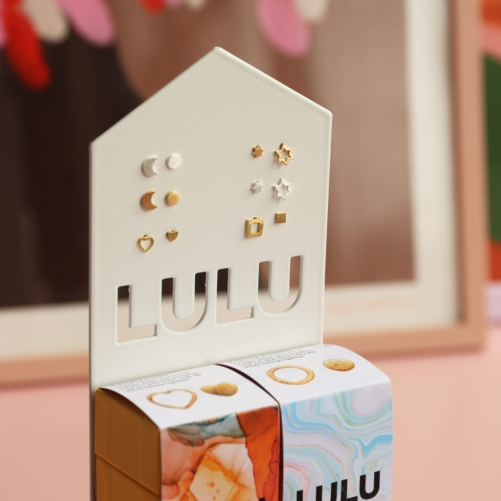 LULU Copenhagen Family To The Moon And Back earrings pair Earrings, pairs Gold plated
