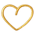 Happy Heart earring 1 pcs - Gold plated