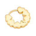 Heart Hoops Pair - Gold plated