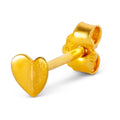 Heart Wings earring 1 pcs - Gold plated