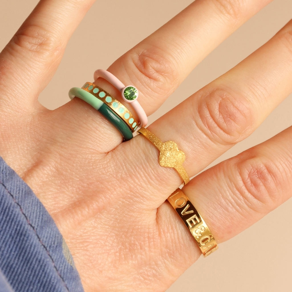 LULU Copenhagen Love & Cake Ring - Gold Plated Rings Gold plated